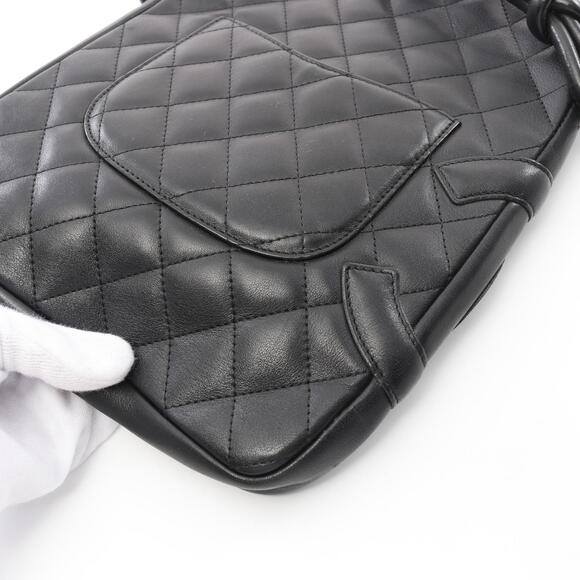 CHANEL Cambon Shoulder Bag Leather Black - Picture 7 of 8